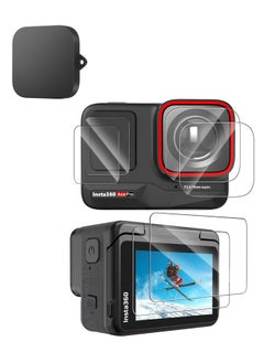 SJet 2 Pack Screen Protector for Insta360 Ace Pro, Ultra Clear Tempered, Glass Screen Protector,  Lens Protector, Lens Cap for Insta360 Ace Pro Accessories, Ultra HD, 9H  - Image 1