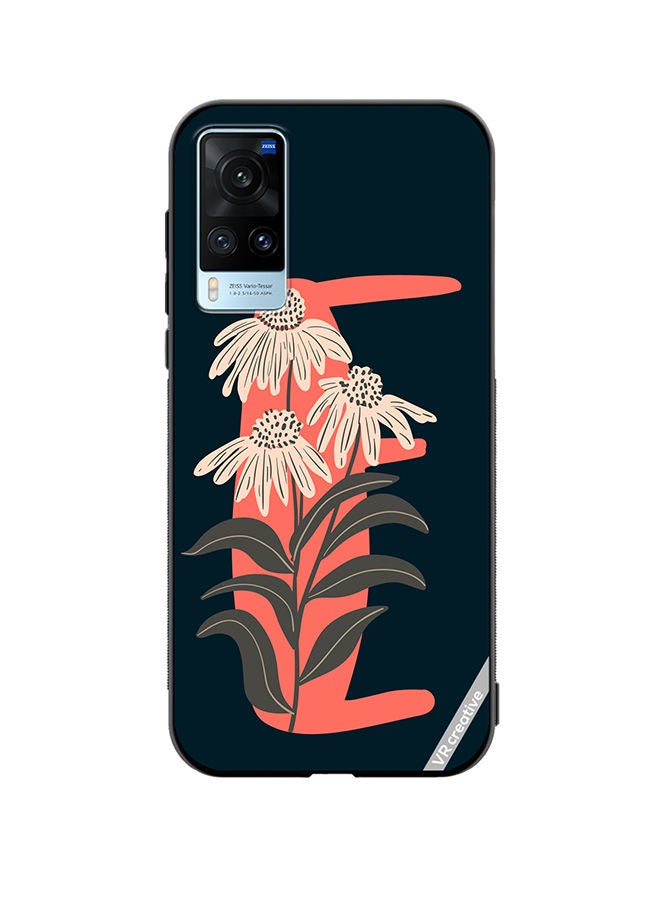 VR CREATIVE Protective Case Cover For Vivo X60 Alphabet E Design Multicolour - Image 1
