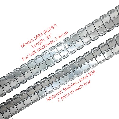 Trallyer 24 stainless steel Conveyor belt fasteners with hinge pin 2 pairs in a box industrial belt staple lacing Belt thickness 153mm - Image 3