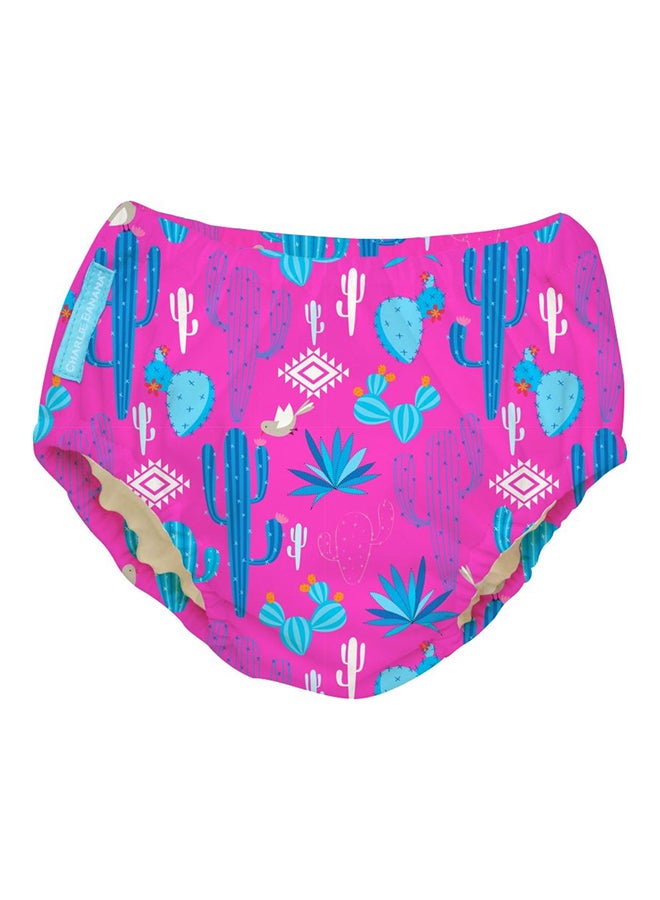 Charlie Banana 2 In 1 Swim Diaper And Traing Pants Cactus Rose Large - Image 1
