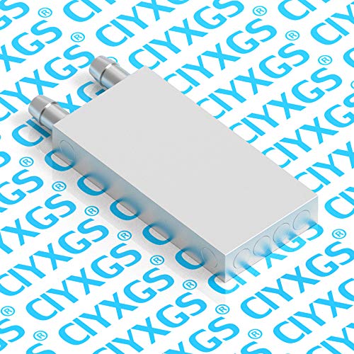 Clyxgs Aluminum Water Cooling Block,Liquid Cold Water Plate Heat Sink Water-Cooled Exchanger Head semiconductor Refrigeration Sheet CPU Graphics Radiator Heatsink Endothermic Head (40 x 80 x 12mm)2pcs - Image 5