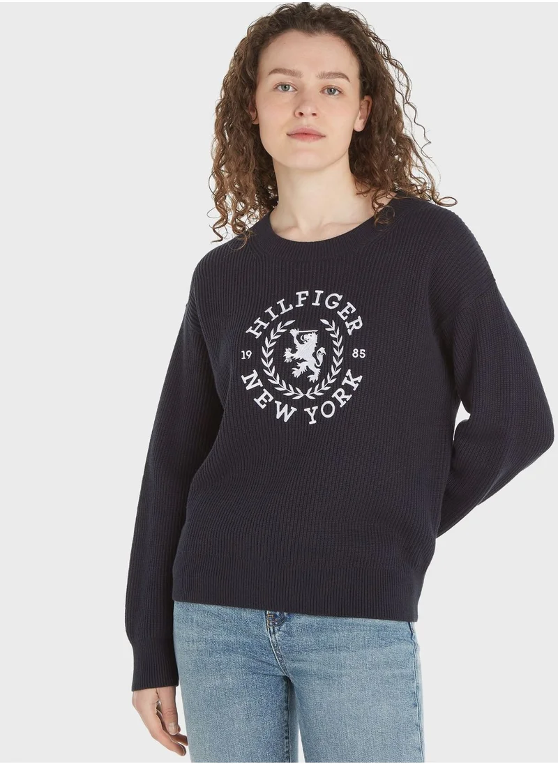TOMMY HILFIGER Crew Neck Logo Sweatshirt