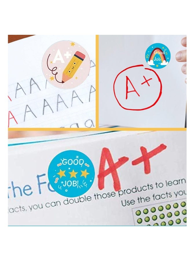 500PCS Roll Motivational Stickers for Kids, Motivational Reward Stickers Roll 1-Inch Colorful Cartoon Design Stickers for Kids Teacher & Parent Incentives for Classroom, Homework & Behavior Encouragement - Image 5