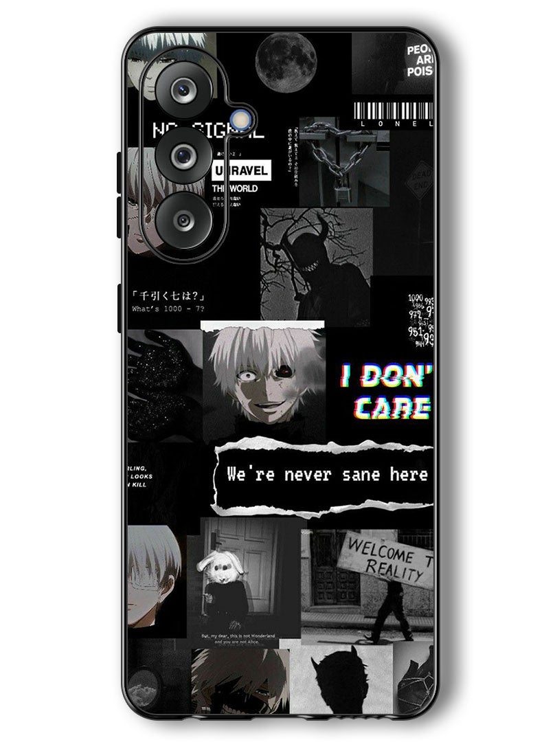 Theodor Case Compatible with Samsung Galaxy F36/ M36 6.7 Inch Protection Shockproof Bumper Cover We're Never Sane Here - Image 1