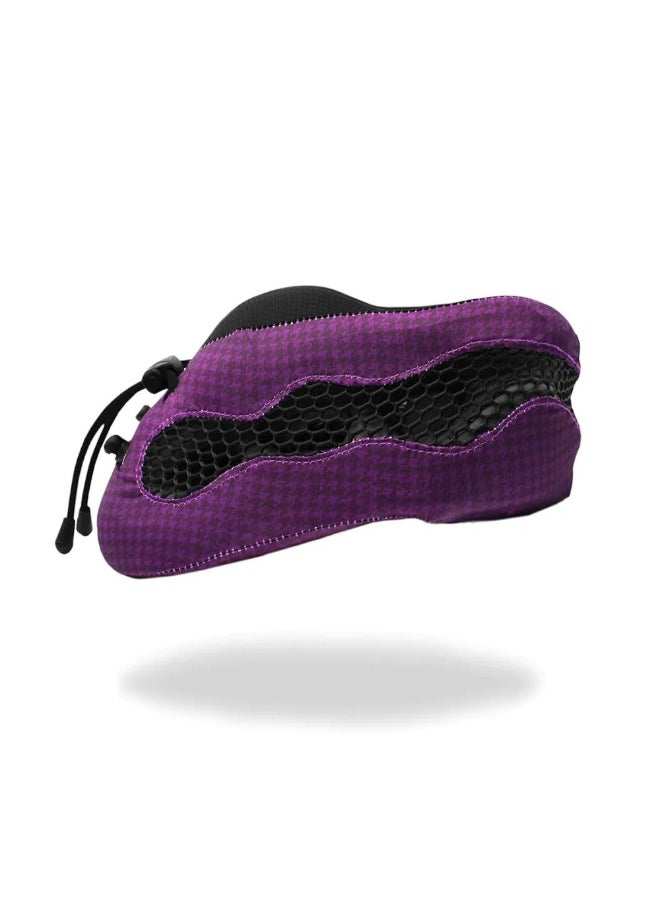 Cabeau - Evolution Cool 2.0 Neck Pillow, Adult Flight Travel Pillow, Memory Foam Airplane Pillow for Flight Headrest Sleep and Comfortable Head Support, Neck Pillow Travel - Purple - Image 1