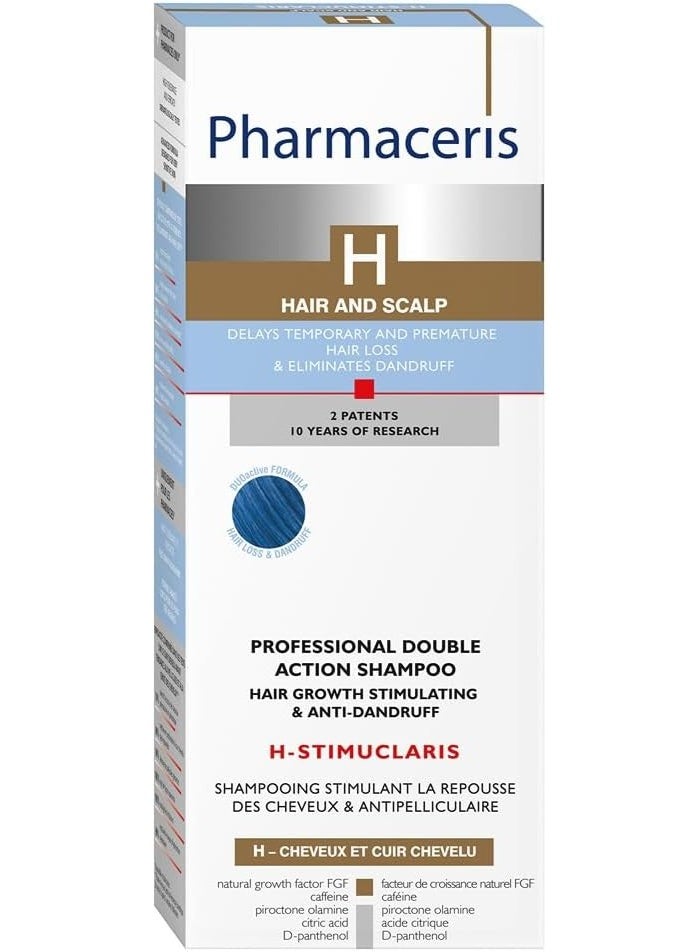 Pharmaceris H-Stimutone Double Action Specialist Shampoo, 250 Ml – Naringenin Caffeine Walnut Extract Fgf Complex For Thinning Prematurely Grey Hair