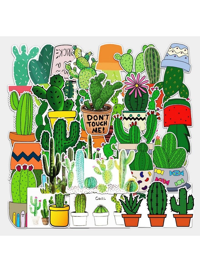 Ash & Roh Cute Cartoon Stickers for Kids, 50 Pcs Cute Stickers for Water Bottles - Cute Stickers Pack Gift for Kids Teen Birthday Party (Cactus) - Image 2