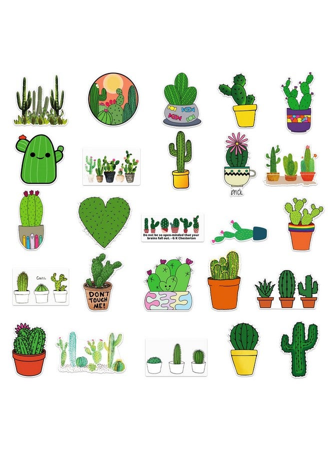 Ash & Roh Cute Cartoon Stickers for Kids, 50 Pcs Cute Stickers for Water Bottles - Cute Stickers Pack Gift for Kids Teen Birthday Party (Cactus) - Image 4