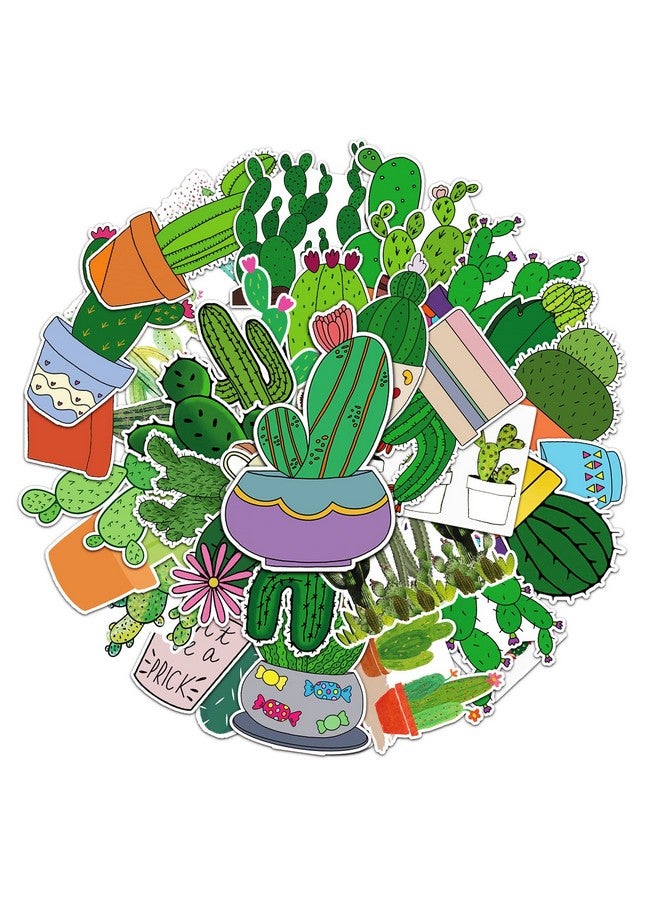 Ash & Roh Cute Cartoon Stickers for Kids, 50 Pcs Cute Stickers for Water Bottles - Cute Stickers Pack Gift for Kids Teen Birthday Party (Cactus) - Image 5