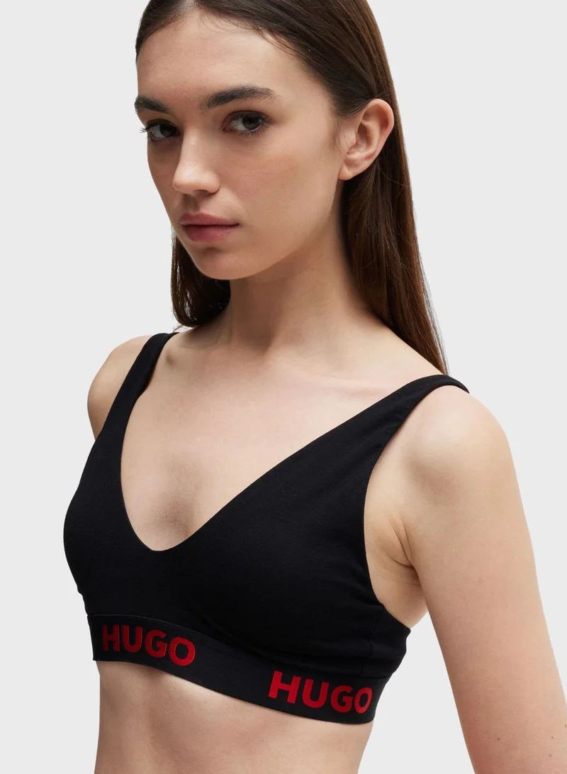 HUGO Logo Band Triangle Bra
