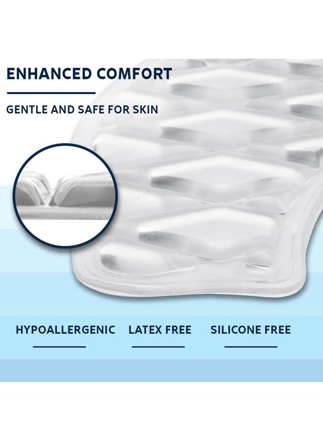 Morvat Washable Gel Toilet Seat Cover, Padded Riser Cushion for Elongated Toilets & Commode Chair, Maximum Pain Relief Comfort & Support, Adhesive Raised Donut Pad for Elderly & Handicapped, White - Image 3