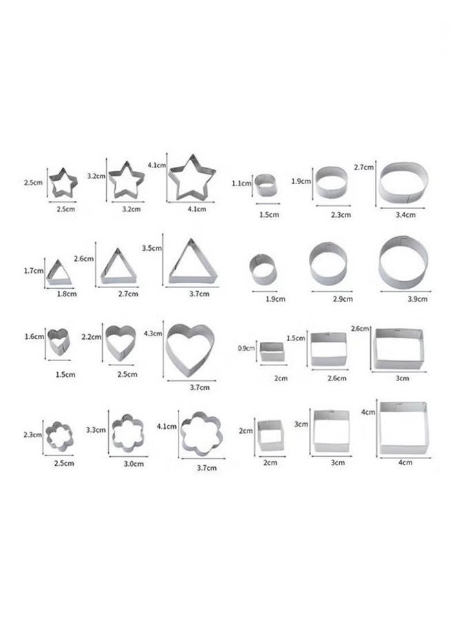 Generic - 24 Biscuit Stainless Steel Molds Baking Models - Image 1