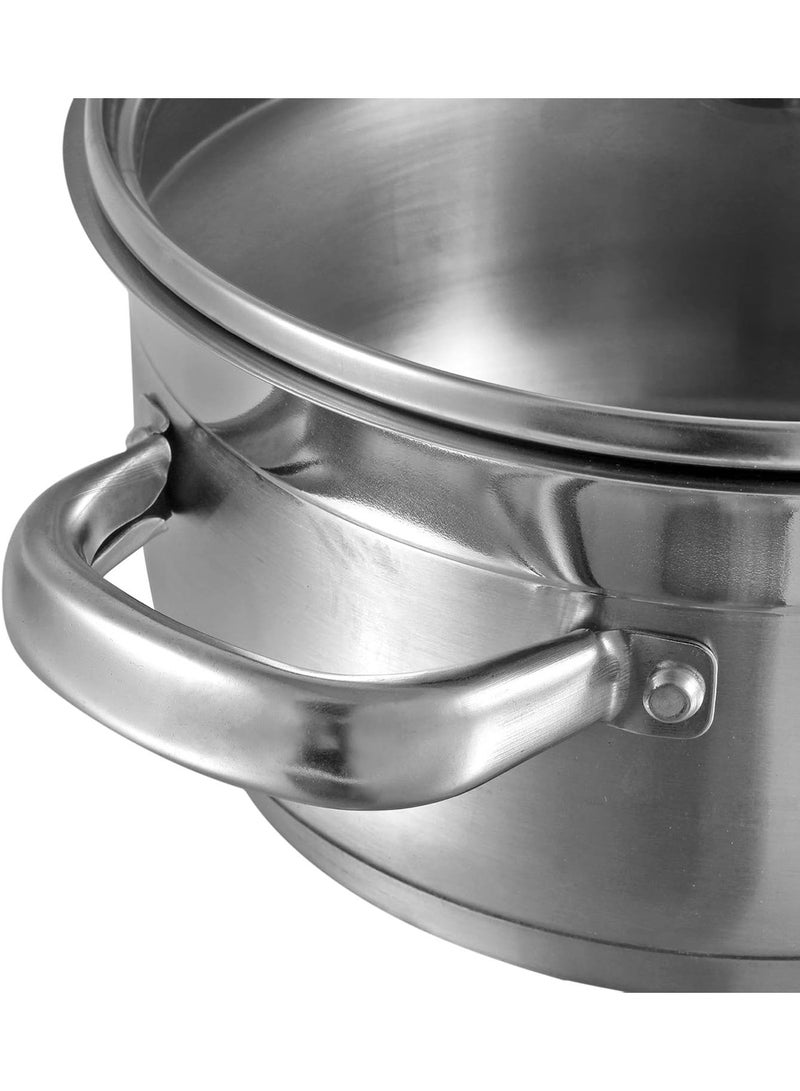 VINOD Stainless Steel Two Tone Saucepot with Glass Lid - 20 cm, 3 L (Induction Friendly) - Image 5