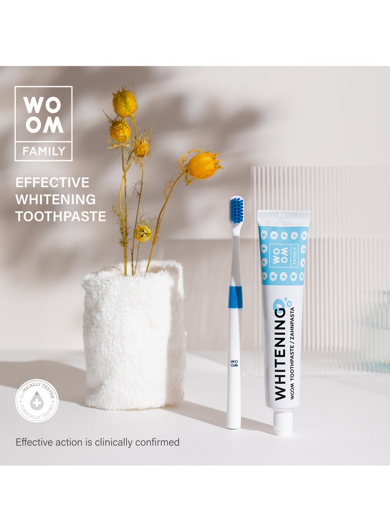ووؤوم معجون أسنان مبيض من ووم فاميلي لجميع أفراد الأسرة، آمن للأطفال، 6+، جودة الاتحاد الأوروبي، إسبانيا، 75 مل - Image 2