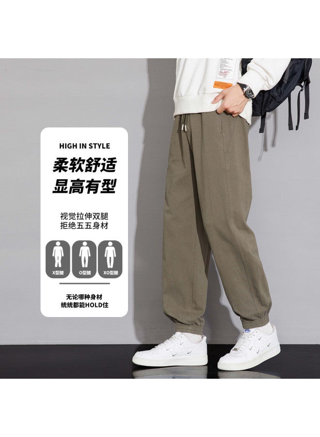 TonLion spring Solid Color Versatile Youth Casual Harem Jogger Pants Korean Style Loose Fit Trousers - Image 5
