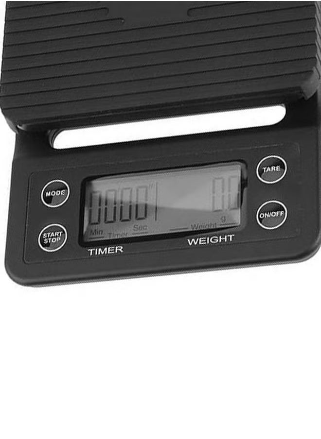 Electronic Weighing Coffee Scale Black 19.5 x 13.5 x 3cm