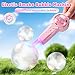 FIALAME Smoke Bubble Machine Elastic Bubble Fog Wand Rechargeable Fog Bubble Machine with Lights Sound for Parties Outdoor Interactive Fun Pink - Image 4