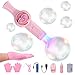 FIALAME Smoke Bubble Machine Elastic Bubble Fog Wand Rechargeable Fog Bubble Machine with Lights Sound for Parties Outdoor Interactive Fun Pink - Image 2