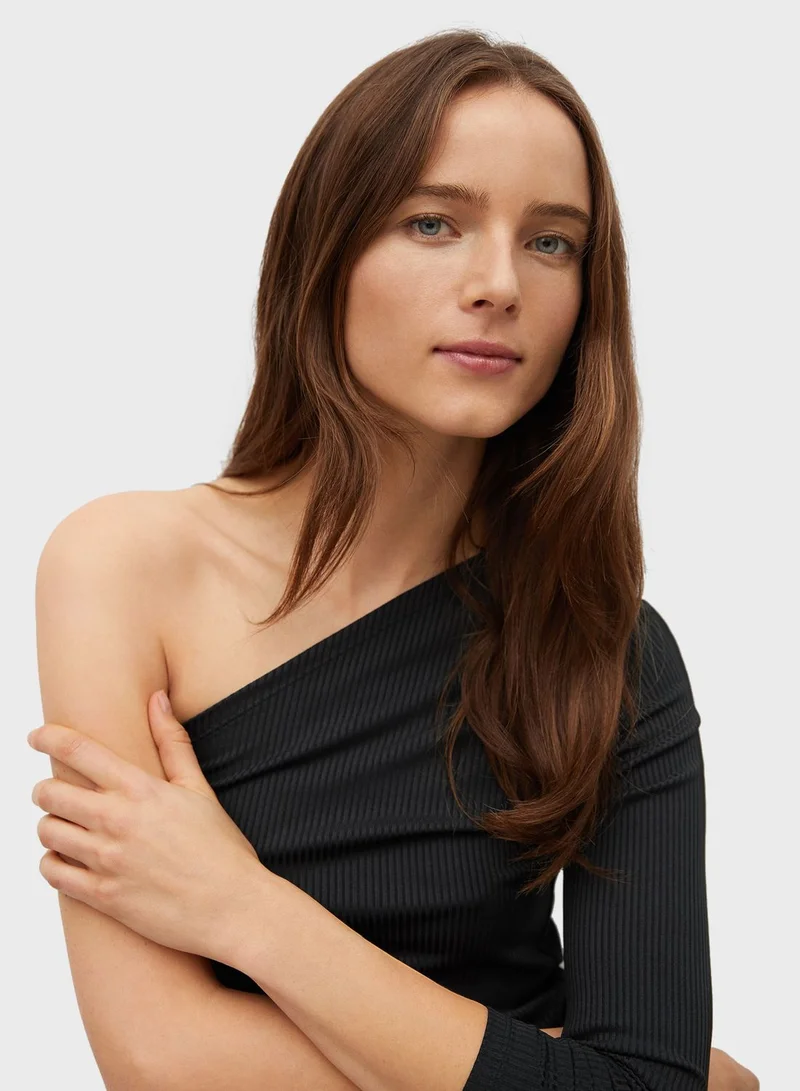 MANGO One Shoulder Top