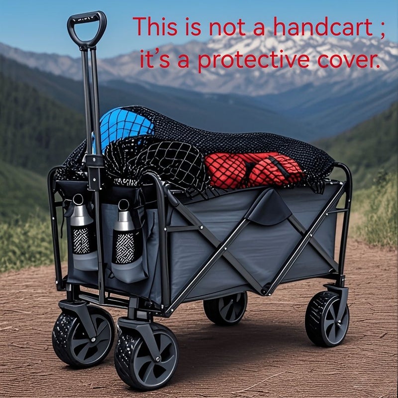 Black Heavy Duty Foldable Nylon Cargo Net for Carts UTVs Trailers - Image 3