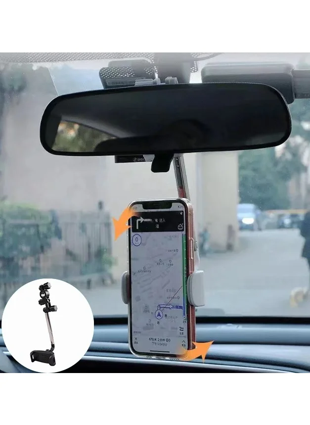 5DM Acrobat Phone Holder Attached to Car Rearview Mirror