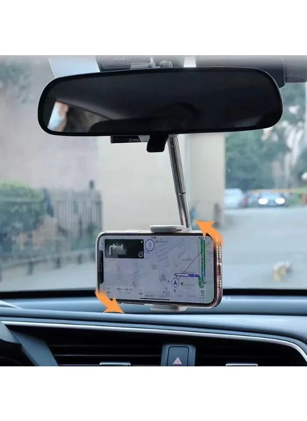 5DM Acrobat Phone Holder Attached to Car Rearview Mirror