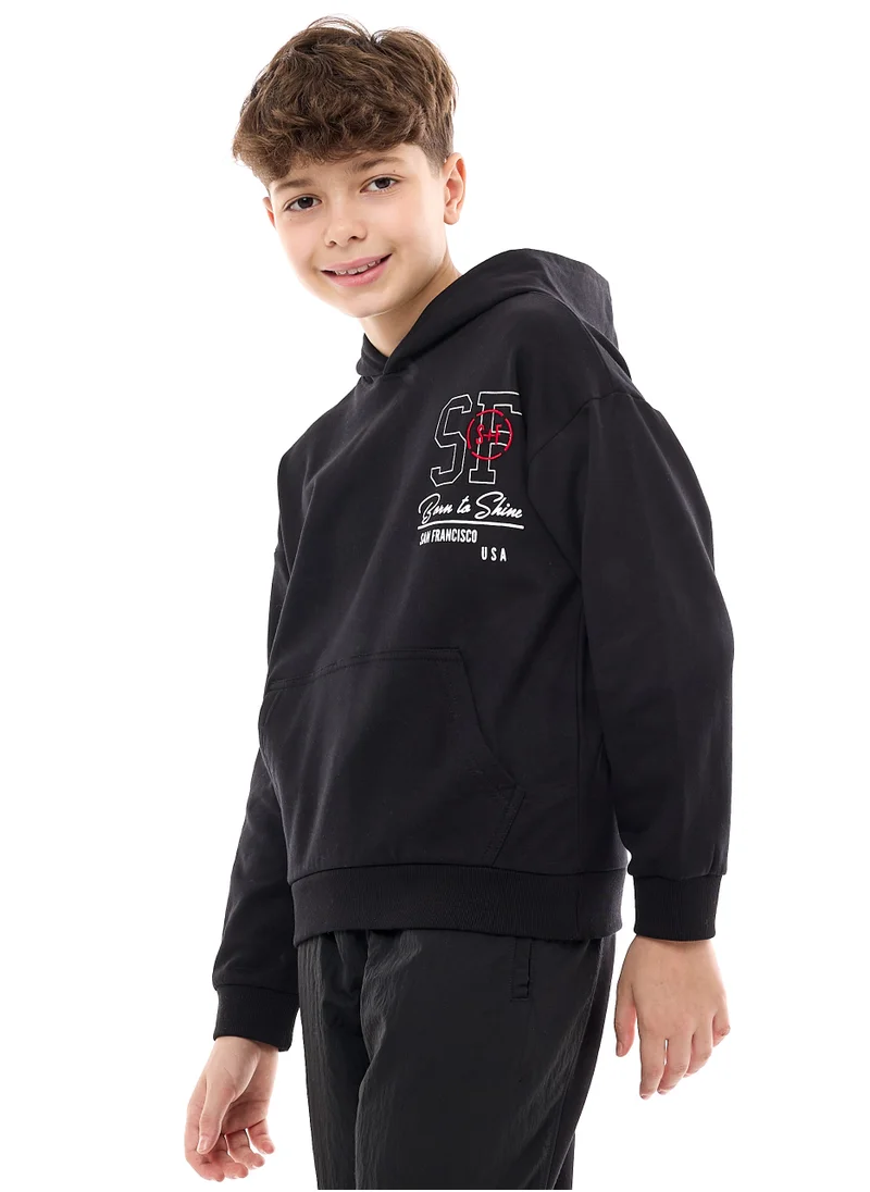 victor and jane Boys' Hoodie - Graphic Print on Chest