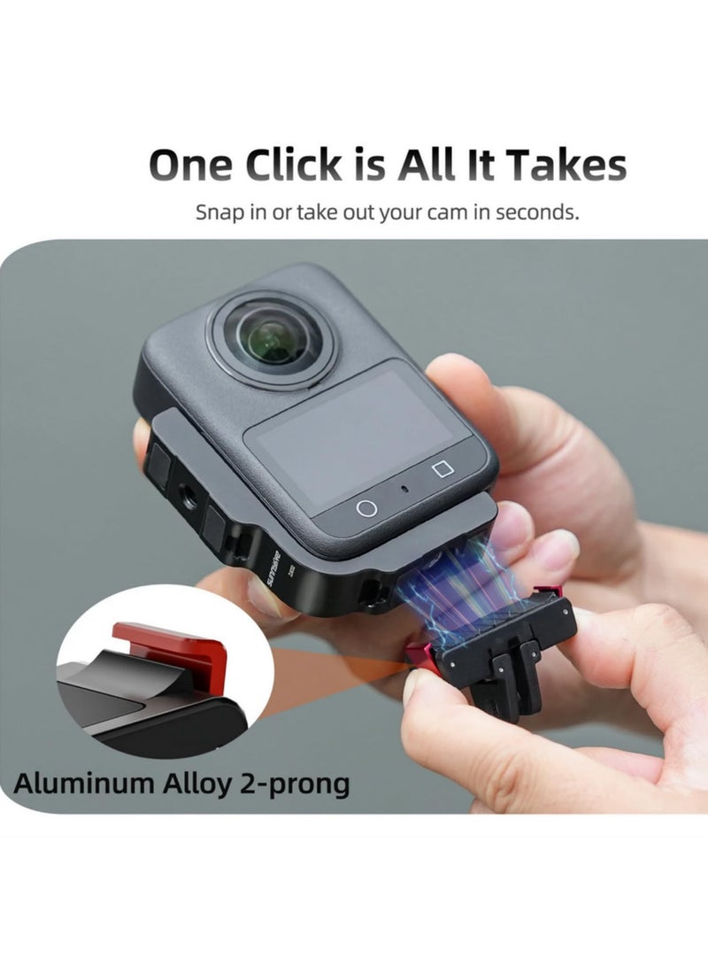 Magnetic Mount with Vertical Horizontal Mount for DJI OSMO 360 Aluminum Alloy L Horizontal Mount Bracket Magnetic Quick Release Adapter Expansion Holder Accessories for DJI OSMO 360 Action camera - Image 4