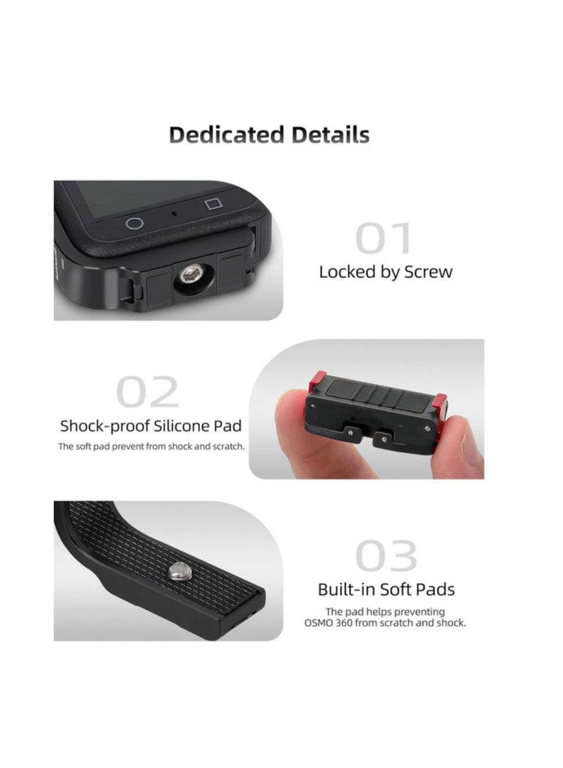 Magnetic Mount with Vertical Horizontal Mount for DJI OSMO 360 Aluminum Alloy L Horizontal Mount Bracket Magnetic Quick Release Adapter Expansion Holder Accessories for DJI OSMO 360 Action camera - Image 5