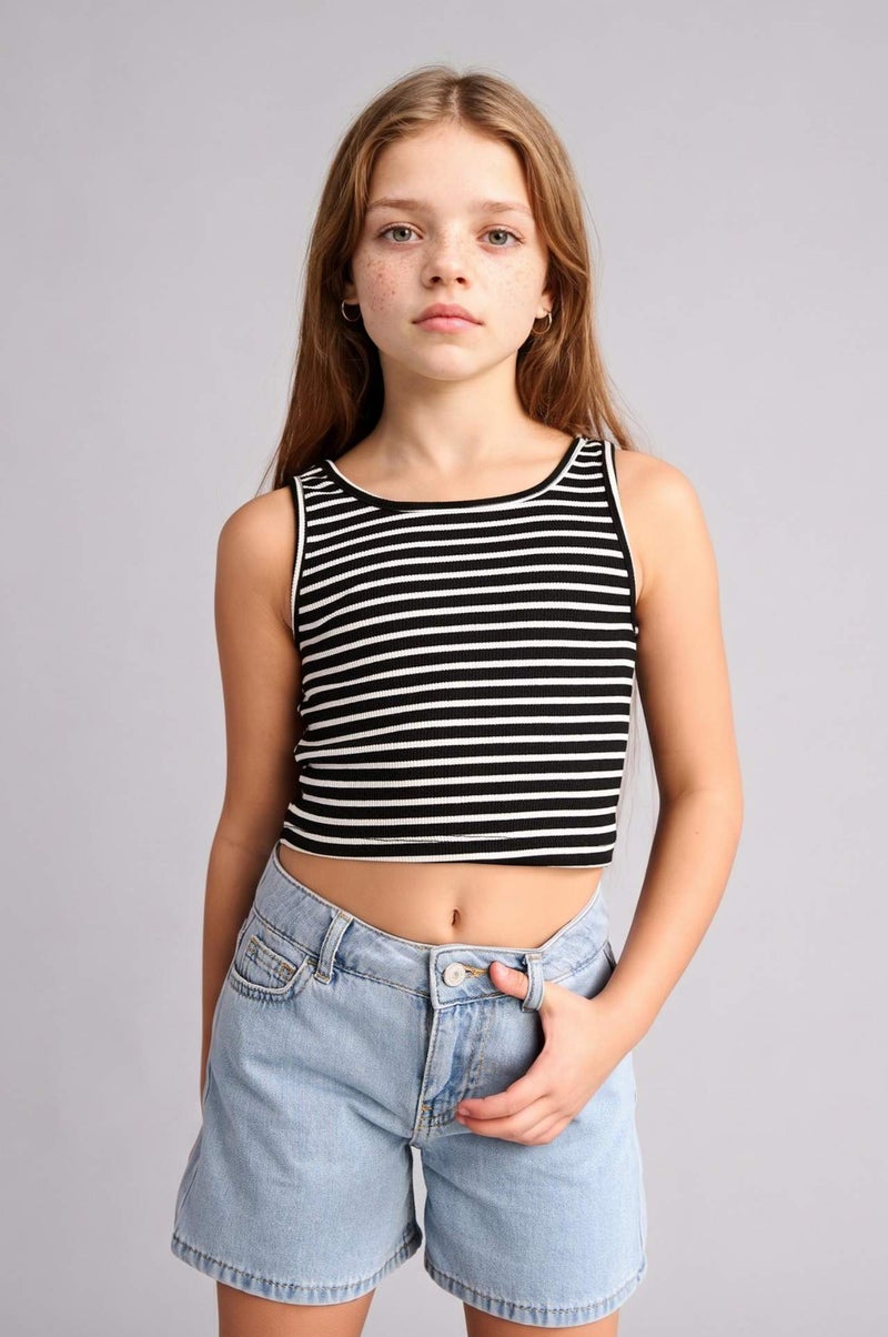 DeFacto Girl Printed Ribana Tank Top - Image 3
