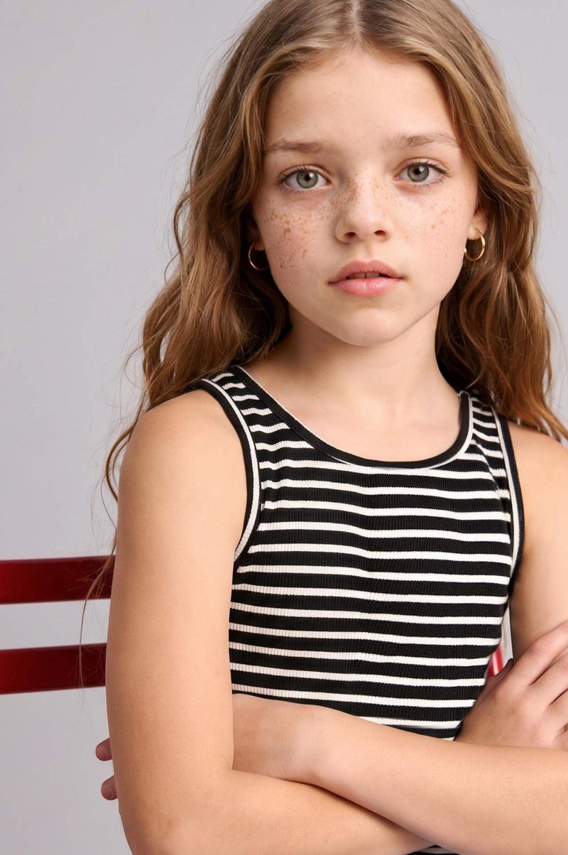 DeFacto Girl Printed Ribana Tank Top - Image 1