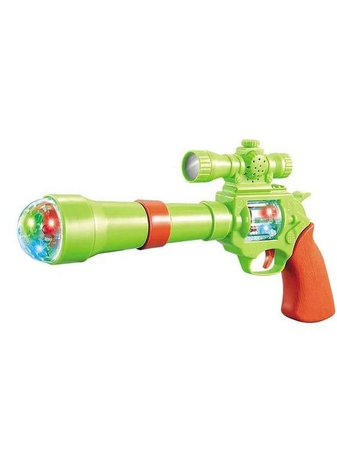 Gooyo Gy938 Battery Operated 3D Projection Strike Toy Gun With Vibrant Light & Sound Effects For Kids;Gifts;Toddlers ; Green Color Power Source: 3Xaa Battery (Not Included)  - Image 2