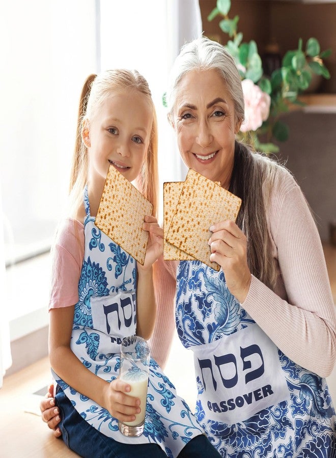 Glitopper 6 Pieces Passover Kitchen Apron Passover Pesach Designed Apron for Seder Gifts Decor(East Embroidery) - Image 4