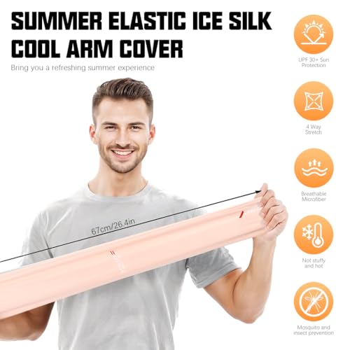 PALAY® Sun Protection Gloves for Women Men Non-Slip Touch Screen Arm Sleeves Breathable Silk Cooling UV Protection Hand Sleeve Full Arm for Bike Riding, Driving, Cycling - Image 3