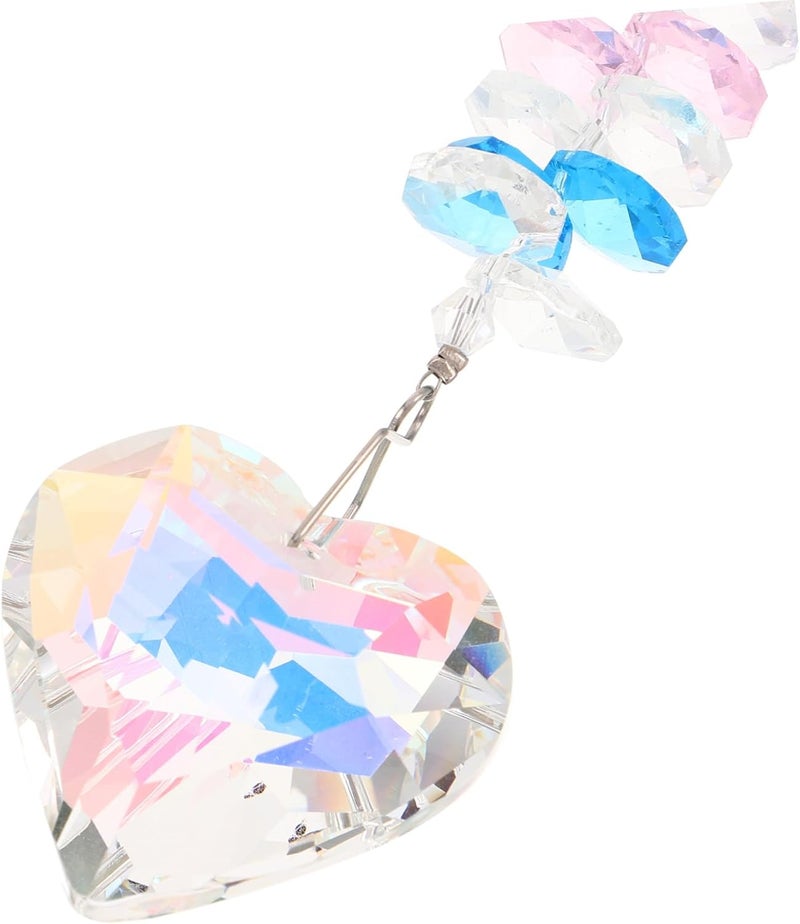 Unomor PET Memorial Paw Print Wind Chime – منحوت من الحجر الطبيعي والكريستال، يعمل كمصيد لأشعة الشمس وزينة حديدية للحديقة للاستخدام الخارجي؛ تحفة ملونة مناسبة لمحبي الكلاب، تُعد زينة رائعة للحدائق والتراسات. - Image 3
