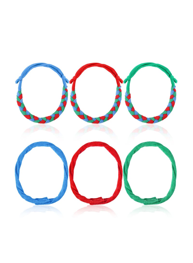 SYOSI, 6 Pieces Fabric Chewy Necklace for Oral Sensory Kids, Mouth Fidgets Chewing Necklace, Hydrophilic Braid Fabric Bands for Boys Girls Decorations Mouth Motor - Image 1