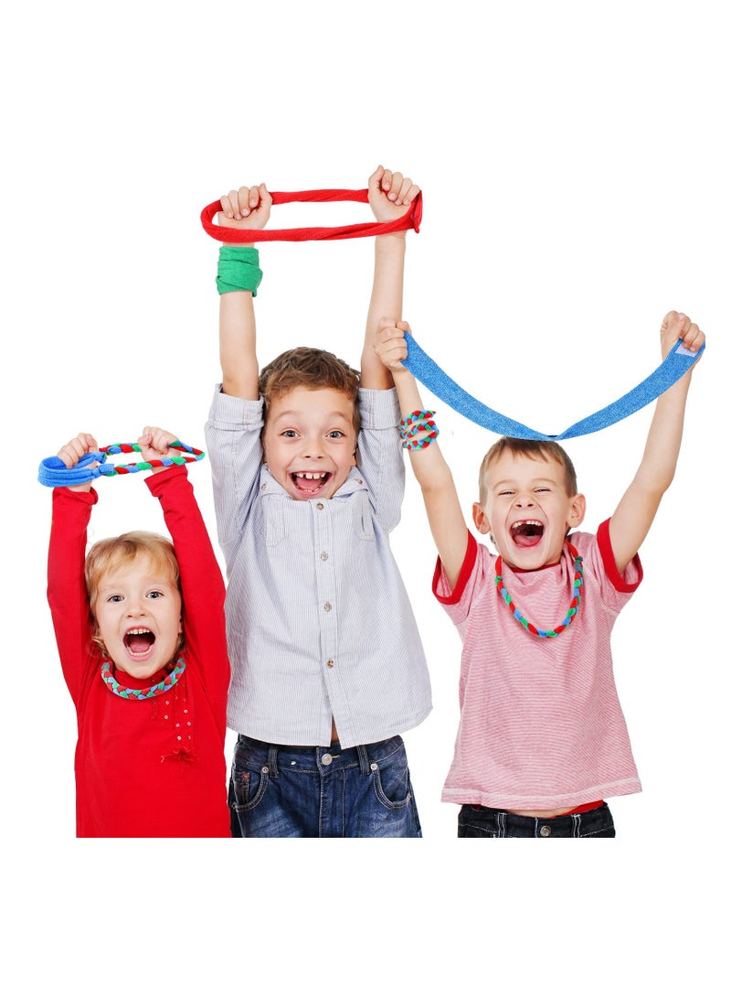 SYOSI, 6 Pieces Fabric Chewy Necklace for Oral Sensory Kids, Mouth Fidgets Chewing Necklace, Hydrophilic Braid Fabric Bands for Boys Girls Decorations Mouth Motor - Image 3