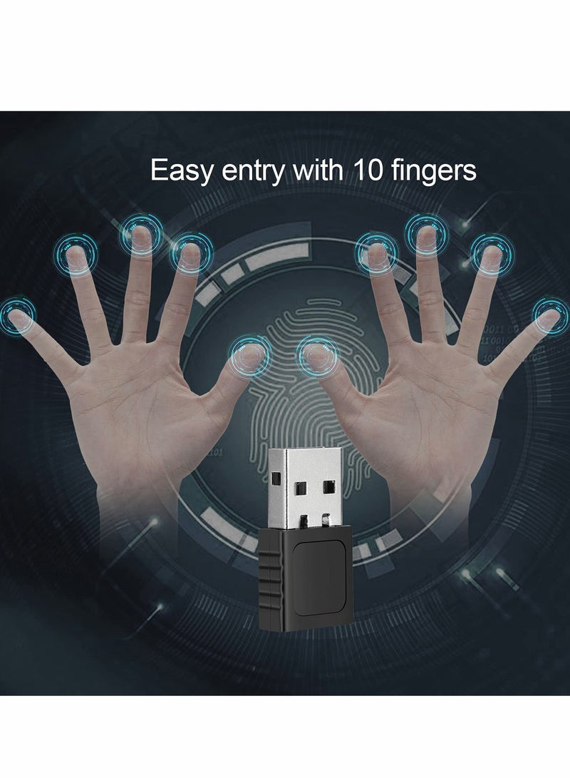 Excefore USB Fingerprint Reader 360° Touch Speedy Matching Multi Biometric Windows Security Key for Win 7 8 10 Windows Hello PC & Laptop  - Image 4