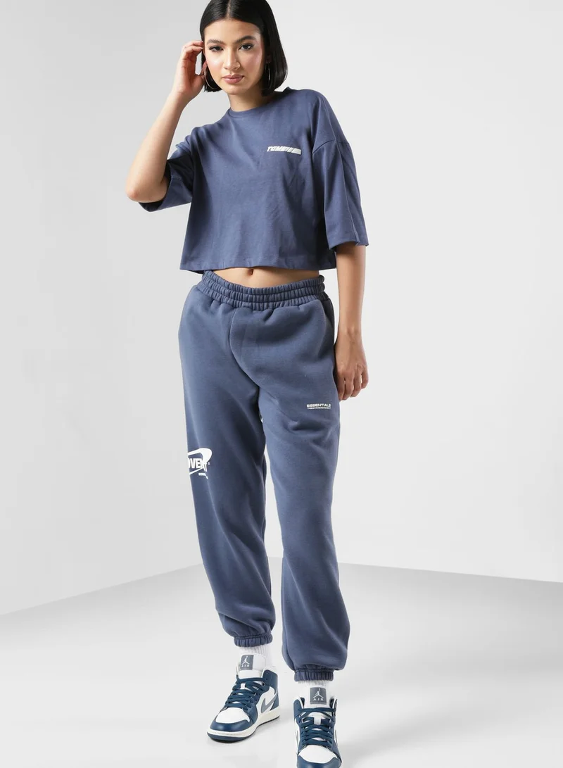 The Giving Movement Boxy Racer Printed Cropped T-Shirt