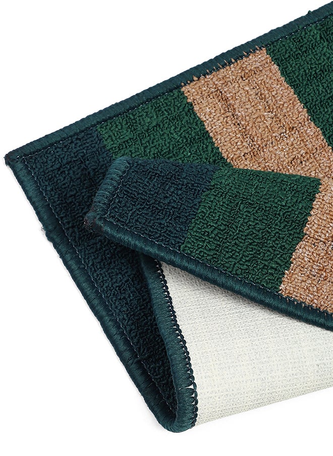 Status Contract Anti Slip Front Door Mat | Living Room Rug for Entrance Doors (Dark Green Lines),38 x 58 Cm  - Image 4