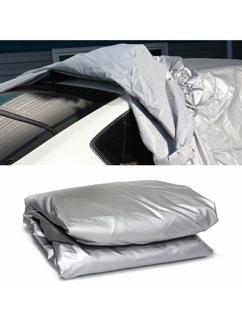 يوويل غطاء سيارة عالي التحمل مقاوم للماء في جميع الأحوال الجوية يحمي من المطر والثلج والشمس والأشعة فوق البنفسجية والبرد للسيارات، غطاء خارجي كامل من البرومينيوم للاستخدام الداخلي أو الخارجي XXL 560X175X120CM - Image 2