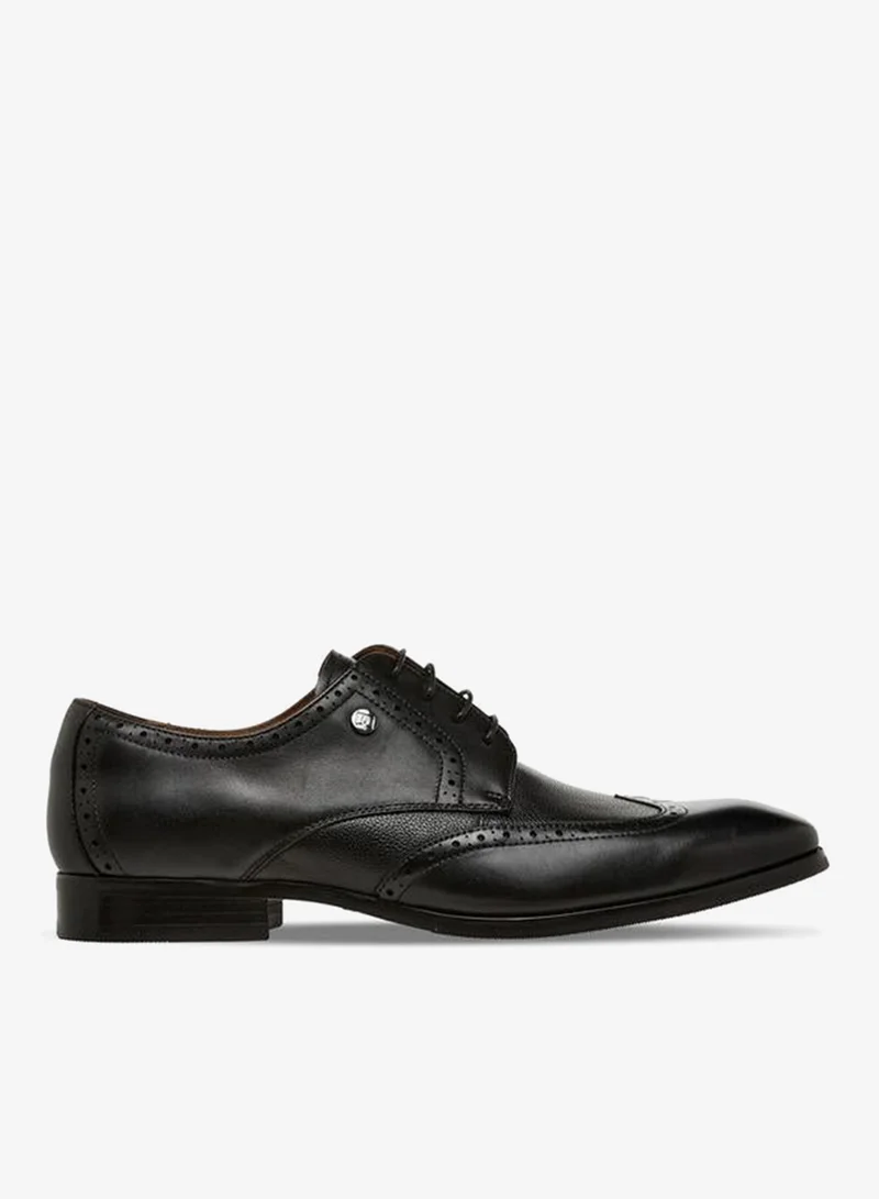 DUCHINI Men Lace-Up Leather Derby Shoes