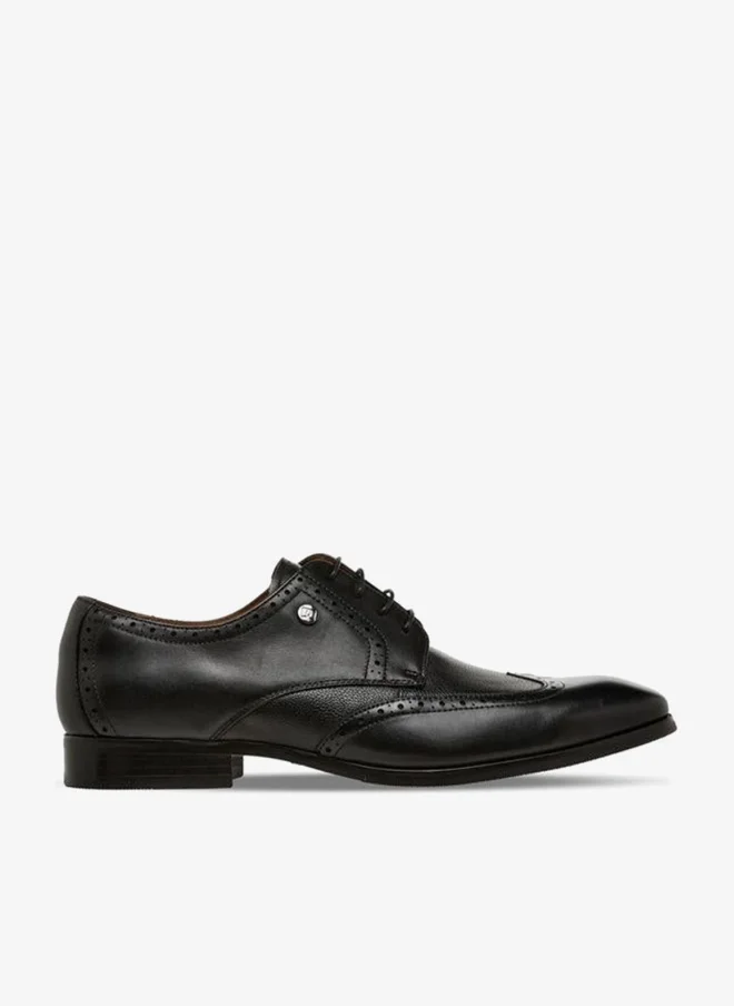 DUCHINI Men Lace-Up Leather Derby Shoes