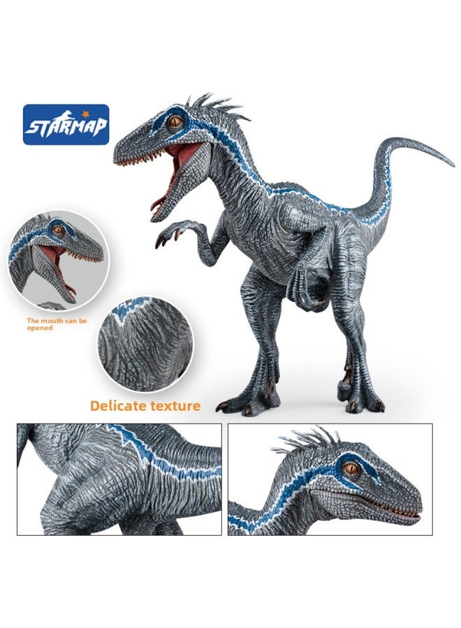 Dinosaur Toy Tyrannosaurus Rex Simulation Animal Model Toy Velociraptor Canglong Triceratops A Generation Of Hair-Specifications:【Edited Version】 Tyrannosaurus (Mouth Movable) - Image 1