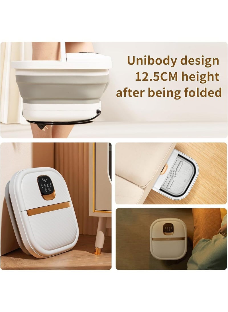 YOUWE7 Collapsible Foot Spa with Heat,Remote Temperature Control and Bubble,Foot Bath Tub with 6 Massage Rollers,Timer and Pumice Stone,Electric Pedicure Foot Spa Machine for Feet Care - Image 3