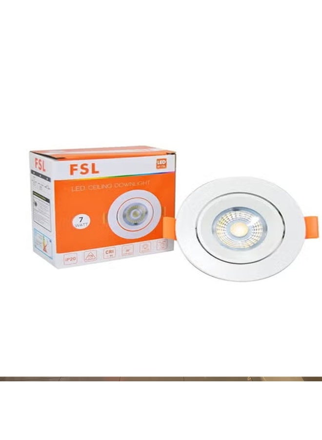 FSL 7W White LED Ceiling Light, Natural 300K - Image 2