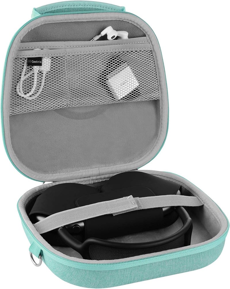 Geekria Shield Headphones Case Compatible with AirPods Max Case, Replacement Hard Shell Travel Carrying Bag with Cable Storage (Green) - Image 4