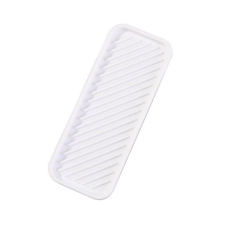 Silicone drain tray for bathroom soap storage and kitchen cup/water cup tray - Image 1