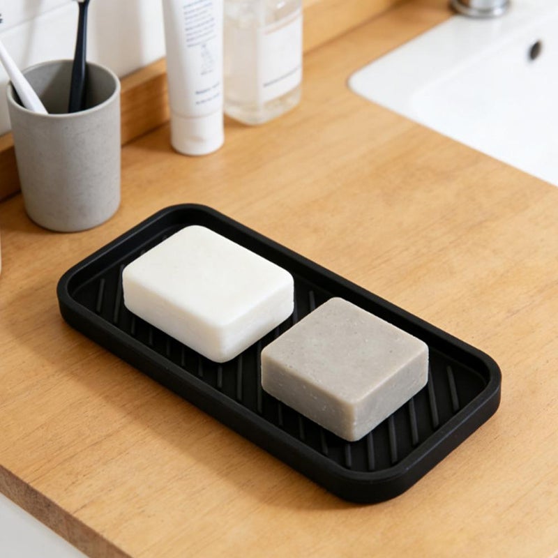 Silicone drain tray for bathroom soap storage and kitchen cup/water cup tray - Image 4