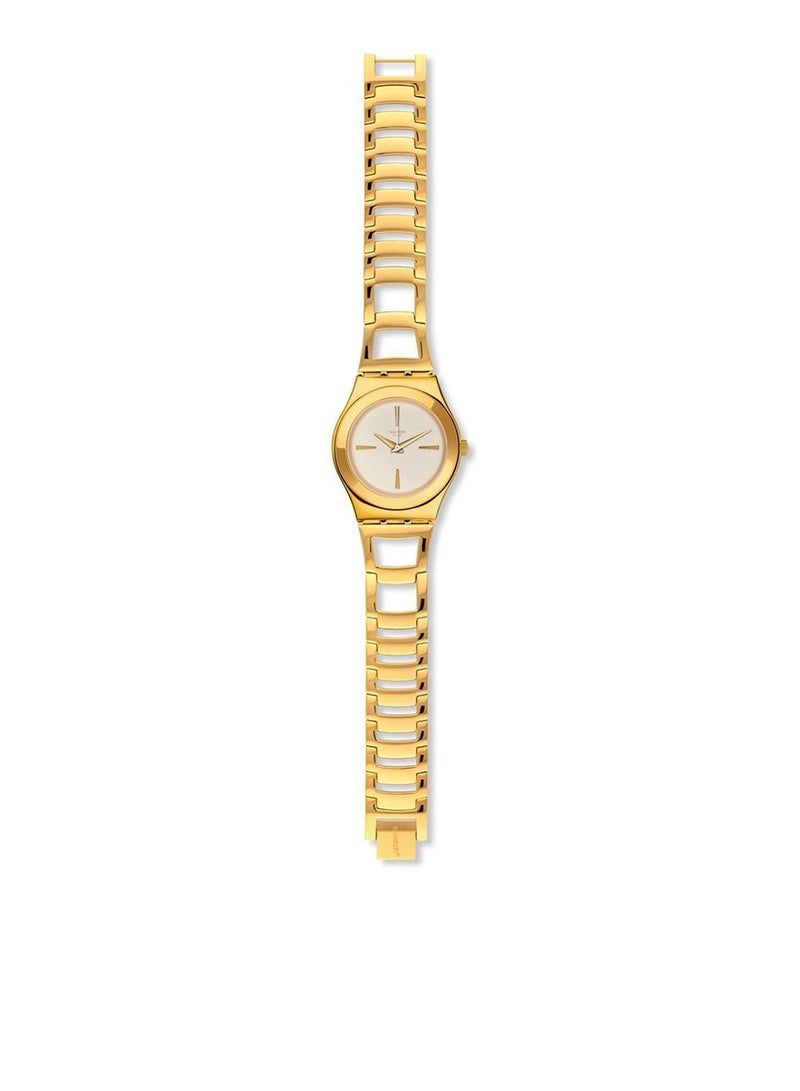 Swatch ساعة يد نسائية بحركة كوارتز جولدنلي مقاومة للماء - 34 ملم - Image 2